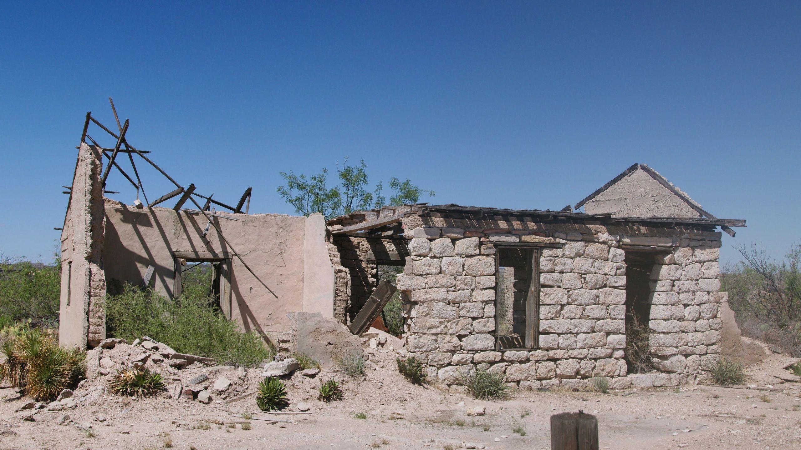 Historic stone building with restoration potential